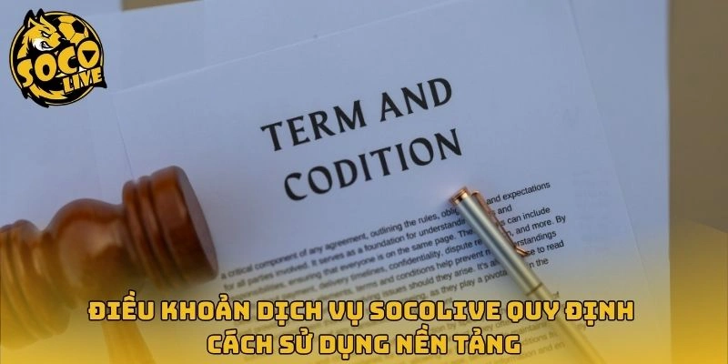 Điều khoản dịch vụ Socolive quy định cách sử dụng nền tảng